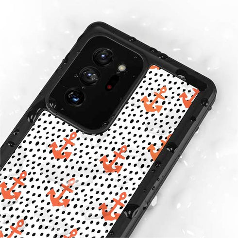 Bouffants and Broken Hearts Anchors and Dots Galaxy Note20 Ultra 5G Waterproof Case
